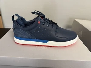 NEW IN BOX MEN'S ADIDAS FLOPSHOT SHOES, COLOR: NAVY/RED, SIZE: 8.5 - Picture 1 of 3