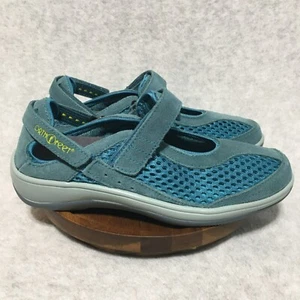 Orthofeet Womens Shoes 5 Sanibel Heel Strap Mary Jane Comfort Turquoise Blue - Picture 1 of 11