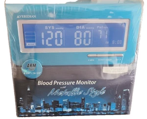 Veridian Healthcare Adult Arm Blood Pressure Monitor Metallic Style 01-513BL New - Picture 1 of 7