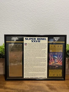 Willabee & Ward 22KT Gold Super Bowl 27 Ticket Dallas Cowboys VS Buffalo Bills - Picture 1 of 5