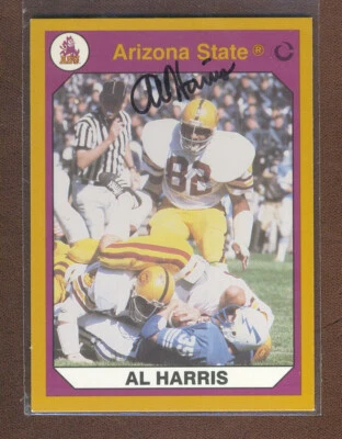 Al Harris - 1990 Collegiate Autographed Football card # 72 - Arizona St. - DE - Image 1 of 2