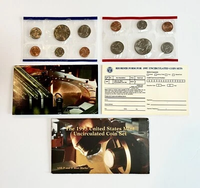 United States Mint 1995 Uncirculated Coin Set with D and P Mint Marks Sealed New - Image 1 of 3