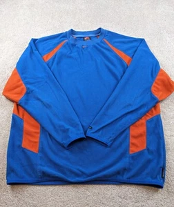 Vintage Team Nike Sweatshirt Men's XL Blue Orange Center Swoosh Fleece Y2K - Picture 1 of 8