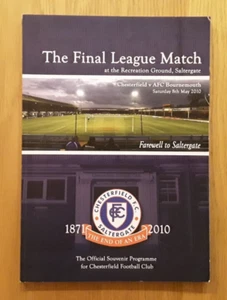 Chesterfield v AFC Bournemouth 2009/10 Liga 2 Último Partido @ Saltergate - Imagen 1 de 1
