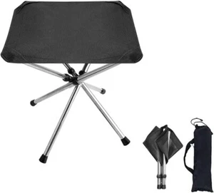Small Folding Stool Mini Portable Outdoor Camping Chair Foldable Hiking Fishing - Picture 1 of 12
