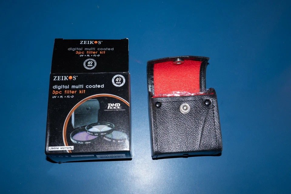 New Zeikos ZE-FLK49 49mm Filter Kit UV CPL PL FL-D lens filter USA seller - Image 1 of 1