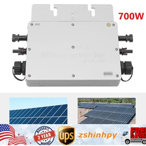 XJ-WVC-700W IP65 Waterproof Grid Tie Inverter DC 22-50V to AC 120V Pure Sine - Picture 1 of 23