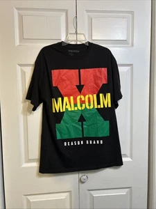 Neu mit Etikett Reason Marke MALCOLM Herren Tee schwarz kurzärmliges T-Shirt Größe L Large - Bild 1 von 6