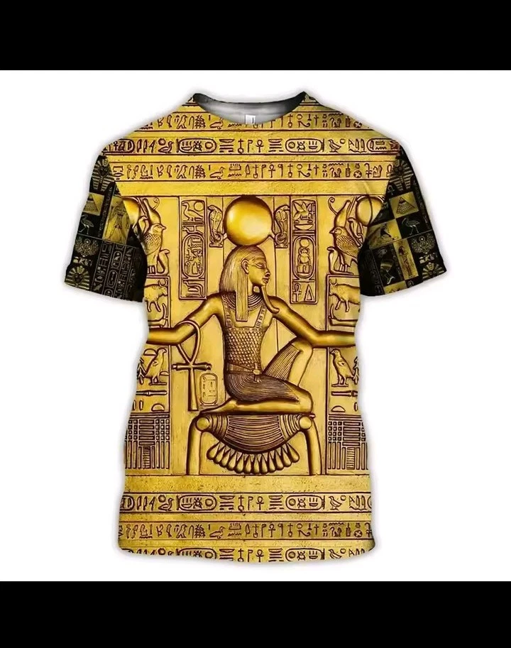 Horus T Shirt Ancient Egyptian God Eye Pharaoh Anubis Printed Men Short Sleeve - Image 1 of 1