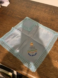 WW1 Royal Artillery Silk Sweetheart Handkerchief - Picture 1 of 4