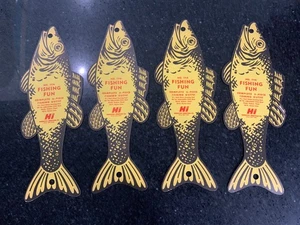 Vintage Horrocks-Ibbotson Co. cardboard fish advertising for No.111A fishing kit - Picture 1 of 7