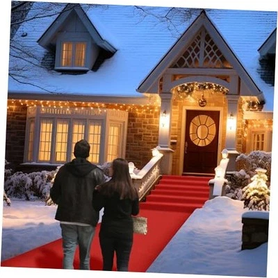 Corredor de alfombra roja para fiesta, 140GSM 2,6 FTx15 ft alfombra decoración fiesta pasarela  Foto 1 de 4