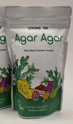 Agar Agar порошок (4 унц) веганский заменитель желатина, на растительной основе, красная алгея - Изображение 1 из 4