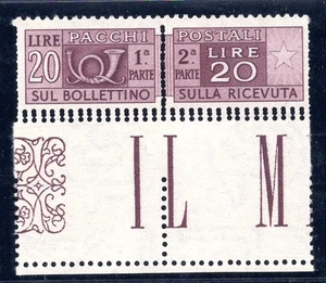 Colis postaux Lire 20 variétés triple dentelure - Imagen 1 de 2