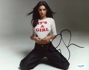 Autógrafo firmado por Emily Ratajkowski modelo supermodelo foto 8x10 B ACOA - Imagen 1 de 2