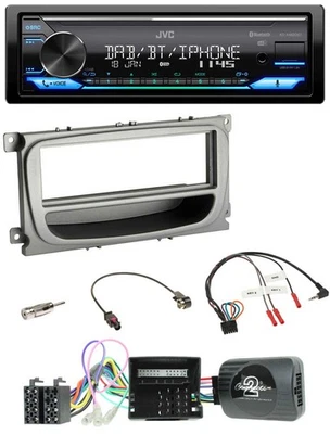 JVC Bluetooth DAB USB Lenkrad Autoradio für Ford Focus Galaxy C-Max Can ab 2007 - Bild 1 von 4