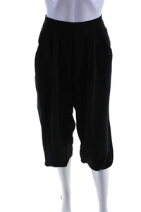 Eileen Fisher Damen Plissee vorne hoher Bund Pull-On Hose schwarz Größe Large - Bild 1 von 5