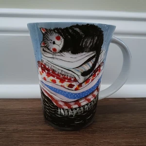 Taza de porcelana de hueso fino para gato cesta de lavandería Queens Alex Clark - Imagen 1 de 4