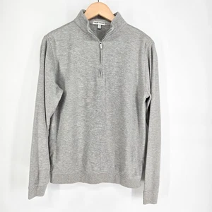 Peter Millar Pullover Herren Small grau 1/4 Zip Pulli Golf Preppy Stretch Sport - Bild 1 von 6