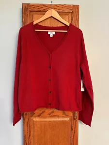 Croft & Barrow Women's V-Neck Button Up Cardigan Brick Pottery color Size XL - Picture 1 of 5