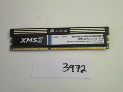Corsair XMS3 CMX4GX3M1A1333C9 4Gb PC3-10600 1333Mhz DDR3 Desktop Memory RAM 3972 - Image 1 of 2
