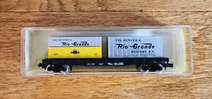N SCALE MODEL POWER 50' FLAT CAR RIO GRANDE D&RGW RR #4050 - Picture 1 of 3