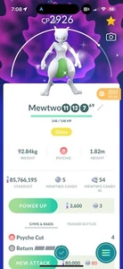Shiny Mewtwo Purified - 1 Million Dust Trade Or Registered - Pokémon Go Trade - Picture 1 of 1