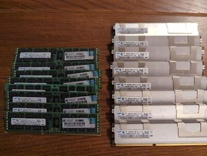 128 GB (16 PCs x 8GB) Samsung 8 GB 2Rx4 PC3 10600R - Picture 1 of 3