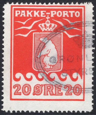 Greenland Q6 Parcel Post Pakke-Porto Polar Bear. FACIT P9 Used Cover