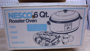 Used Black Nesco 6 Quart Roaster Oven w/ Rack Model 4116-1309 - USA Made Cooking