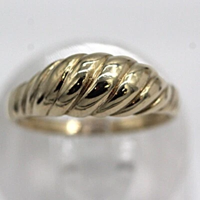 14K 黄金虾圆顶戒指 尺寸 7.75 — 第 1/4 张图片