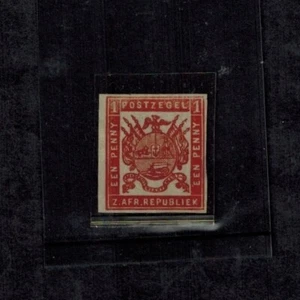 TRANSVAAL 1870 SG 1a 1d Orange Red Imperf MNG GEM CV L950 - Picture 1 of 2
