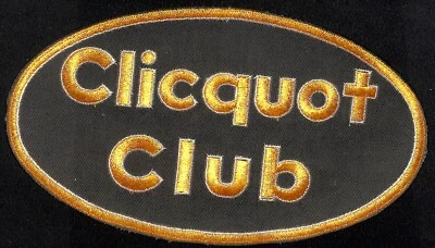 Большая вышитая нашивка на газировку Clicquot Club 1950-60-е гг. в очень хорошем состоянии редкая - Изображение 1 из 2