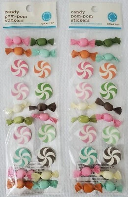 NUEVO Martha Stewart EK Success - Pegatinas Candy Pom-Pom, 2 paquetes Foto 1 de 4