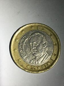 Münze 1 Euro € Spanien 2003 Kursmünze Umlaufmünze Fehlern