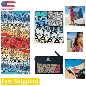 Luxury Sand-Free Microfiber Beach Towel - Extra Large Quick Dry Towel for Travel - Picture 1 of 11