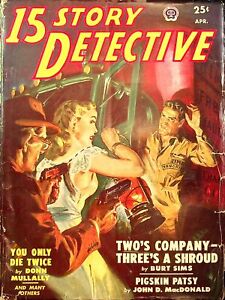 15 Story Detective Pulp Vol. 2 #4 VG 1950