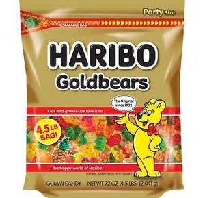 Haribo Original Gold-Bears Gummi Candy, 4.5-Pound Bag of Delicious Bears! Ship.. - Picture 1 of 4