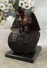 Monumental Bronze Egyptian Sphinx Pharaoh Head Garden Statue Figure Figurine Art