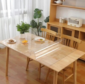 Clear 1.5mm Table Protector Cover for Dining Room 90X180cm Odorless PVC RRP £50 - Picture 1 of 5