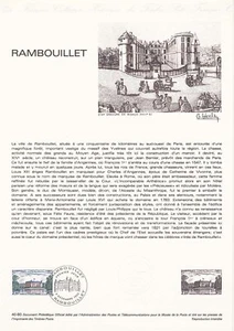 Document Philatélique 1er Jour : 40 1980 - Rambouillet - Foto 1 di 1