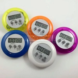 LCD Digital Kurzzeitmesser Eieruhr Küchenuhr Countdown + Clip Rund (5 Farbe) - Bild 1 von 6