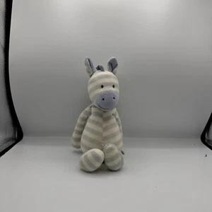 Jellycat Twibble Zebra Soft Toy Blue stripe Baby Comforter rare retired - Picture 1 of 8