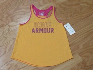 Under Armour Girls Logo Racerback Tank Top YLG - Picture 1 of 3