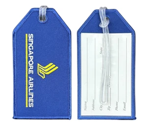 13206 SINGAPORE AIRLINES AVIATION TRAVEL EMBROIDERED LUGGAGE IDENTIFIER BAG TAG - Picture 1 of 1