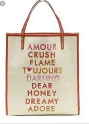 Bolso de Mano 27b KATE SPADE Día de San Valentín Bon Shopper Amour Paris Love Nuevo con Etiquetas $195 Foto 1 de 4