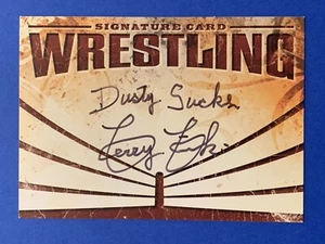 TERRY FUNK HOF Signed WWF RARE “DUSTY SUCKS” Signature Card Autograph Auto WWE - Picture 1 of 4