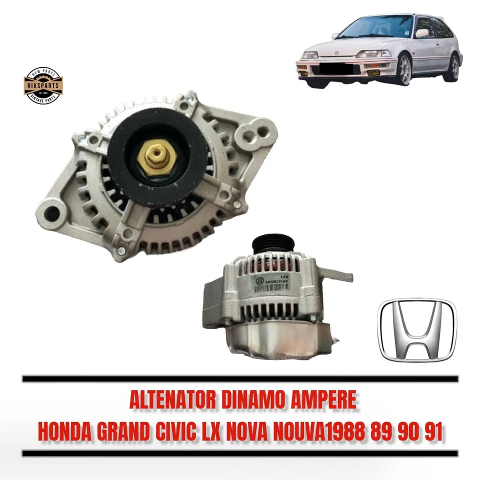 ALTERNADOR HONDA CIVIC LX SH4 EF2 CRX 1988-1991 1,5 L 1,6 L  Foto 1 de 4