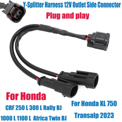 For Honda CRF1000 L CRF1100L Africa Twin BJ Y-Splitter Harness 12V Connector - Image 1 of 4