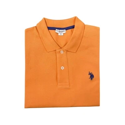 U.S. Polo Assn. - Polo a manica corta Card in cotone arancione logo ricamato vio - Imagen 1 de 3